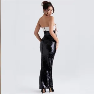 HOUSE OF CB Holly Sequins Strapless Bow Dress XS thumbnail 4
