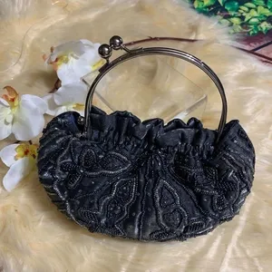 BIJOUX TERNER BEADED GRAY EVENING BAGS thumbnail 1