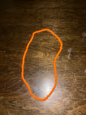 Orange Beaded Women’s Stretch Necklace(Pre thumbnail 4
