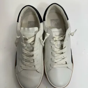 Dolce Vita Women's Helix White/Black Leather Sneakers Size 8.0 thumbnail 3