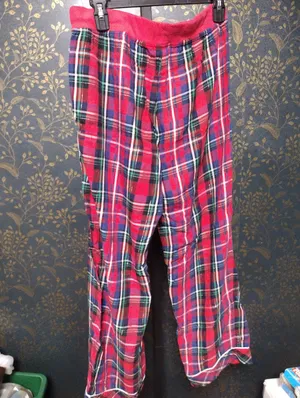 Victoria's Secret Red And Blue Plaid Pajamas Pants thumbnail 2
