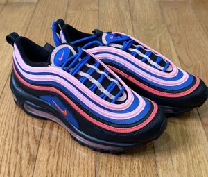 Size US 6Y Nike Air Max 97 GS Black Pink Blue (CT1578-001) Women’s US 7.5 thumbnail 1