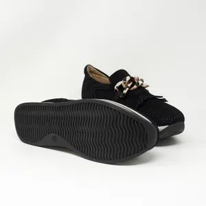 NEW Softwaves Cadie Suede Leather Perforated Tortoise Shell Chain Platform Shoes thumbnail 4