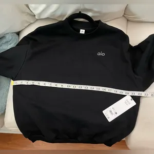 MNWT Alo Yoga Accolade Crew Neck Pullover Black Size XXS Oversized thumbnail 7