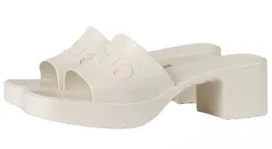 Gucci 60mm Slide Rubber Sandals White size 39 thumbnail 1