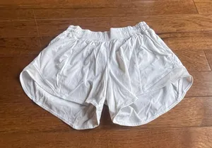 Lululemon White Hotty Hot Low-Rise Lined Short 4” thumbnail 1