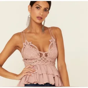 Free People Adella Cami in Dusty Mauve‎ NWT Sz L thumbnail 11