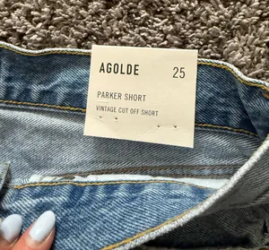 Agolde Parker Light Wash Distressed Denim Cutoff Shorts thumbnail 2