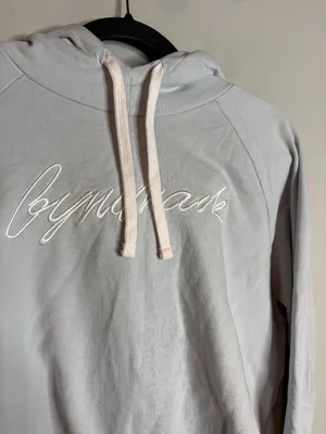 Gymshark Embroidered Cropped Hoodie Powder Blue thumbnail 2