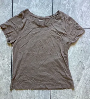 Quince Cotton Modal Scoop Neck Tee Dark Taupe Large LB102949-JDAVN01-17622 thumbnail 1