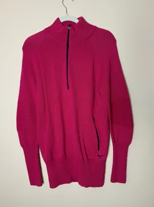 Nike Golf Hot Pink 1/4-Zip Merino Wool Sweater thumbnail 1