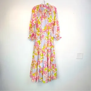 J.Marie The Ava Mae Long Sleeve Maxi Dress In Multi Floral thumbnail 3