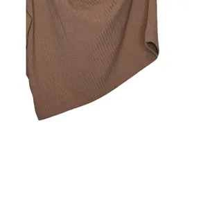 Gianni Bini Women's Top Rib One Shoulder Long Sleeve Stretch Crop Brown XL‎ NWT thumbnail 3
