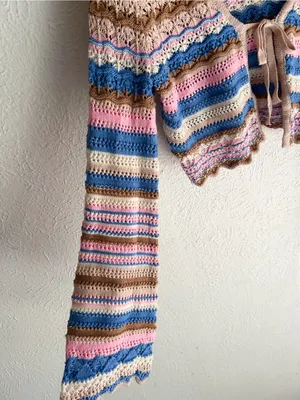 Altar'd State Avery Crochet Cardigan Top Medium Whimsigoth Boho thumbnail 5