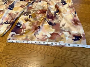 NWOT Floral Wrap top and matching palazo pants in Cream and Mauve thumbnail 12
