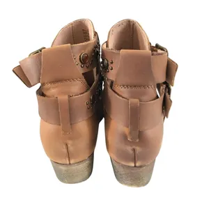 Betsey Johnson Womens Ankle Boots Western Leather Studded Rhinestones Brown 6 thumbnail 3