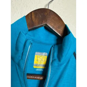 Icebreaker GT 150 Ultralite Merino Wool Half Zip Cycling Top Women’s M Blue thumbnail 3