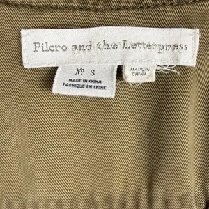 Pilcro and the Letterpress Utility Dress Womens Small‎ Olive Green Lyocell Mini thumbnail 7