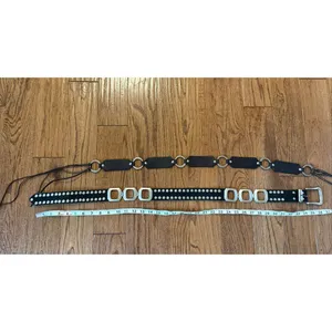 The limited Genuine leather vintage black buckle belt bundle size S/M thumbnail 3