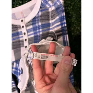 Free People Rally Layer Printed - True Plaid Ivory Xs Nwt thumbnail 5