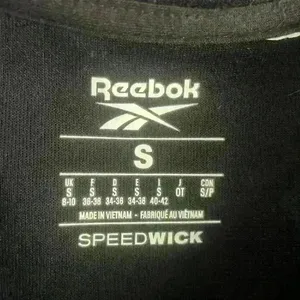 Reebok black zip up‎ sweatshirt with windbreaker ruffle sleeves women size small thumbnail 3