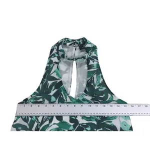 Lulu's Green Tropical Palm Frond‎ Sleeveless Shift Sun Dress Size XS thumbnail 4