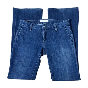 Joie Jeans Trouser Flare Women 25 Blue Medium Wash Mid Rise Denim Stretch Pants thumbnail 1