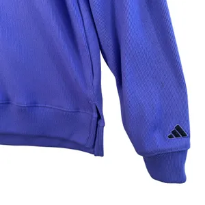 Adidas Ribbed Mock Neck Sweatshirt Purple Rib Knit‎ Pullover Small IM5555 Sporty thumbnail 7