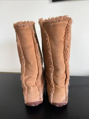Timberland women's tan suede mukluk-style winter boots thumbnail 5