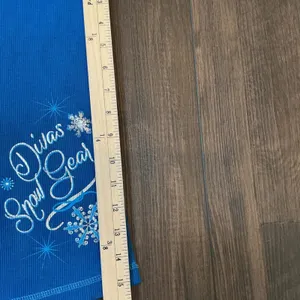 Divas Snow Gear Waffle Knit Henley Top Blue Snowflake Graphic Size M Thermal thumbnail 5
