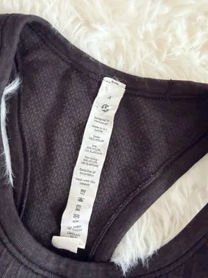 Lululemon Ebb to Street Cropped Racerback Tank Top Black Size 4 thumbnail 2