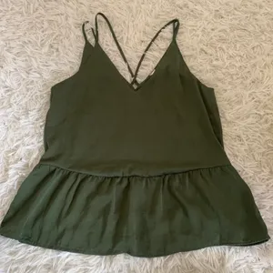 H&M Olive Green Satin Tank Top thumbnail 1