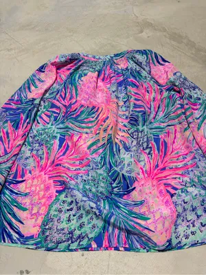 Lilly pulitzer Elsa gypset paradise Pineapple Print Long Sleeve Blouse large thumbnail 8