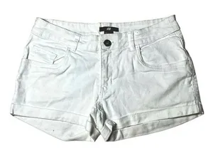 H&M white mid rise cut off‎ denim jean shorts 4 thumbnail 1