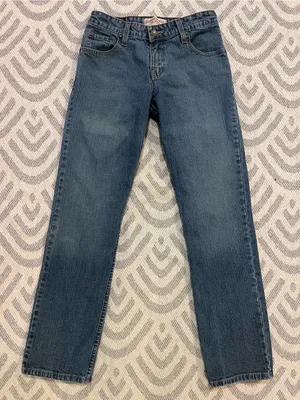 LEVI’S Signature Stretch Mid Rise Straight Leg Blue Denim Jeans 6 Medium thumbnail 1