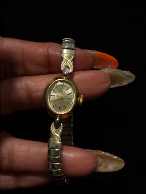 Vintage Acqua by Timex Women's Mechanical Watch Two-Tone Oval Stretch Band WORKS thumbnail 8