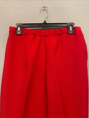 Red women’s Tailored Stretch Pants like new 80’s gem thumbnail 2