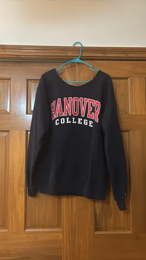 Oversized Hanover College Hoodie Off the Shoulder thumbnail 2