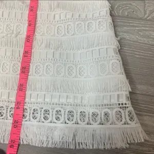 Sail to sable white fringe eyelet tank top sz XS‎ thumbnail 5