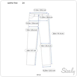 We The Free People Women Pants Brown Hi Rise Wide Leg Canvas Baggy Chino Size 24 thumbnail 7