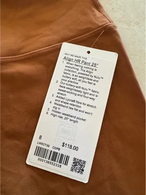 Lululemon Align High Rise 25” Cooper Brown Size 8 NWT thumbnail 4