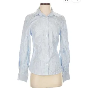 Mode Mischief Oversized Cinch Shirt Striped Cotton‎ Button Down XS Long Sleeve thumbnail 5
