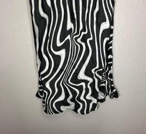 ZARA The Safia black abstract zebra print mini dress size medium thumbnail 4