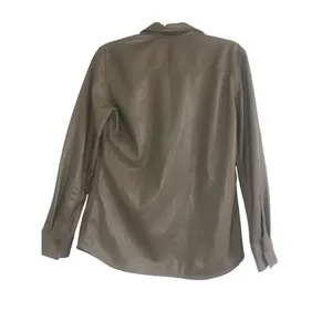 ✨Aritzia Babaton Vegan Leather Button Down Sz Small Shirt✨ thumbnail 5