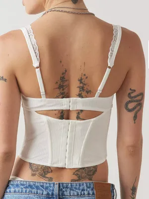 Urban Outfitters White Corset Top thumbnail 2