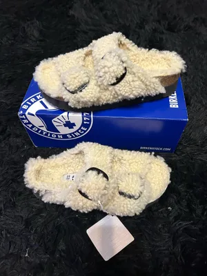 PAPILLIO by Birkenstock Arizona fir shearling sandals slippers shoes women’s eur 39 new thumbnail 9