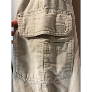 Garage Straight Leg Khaki Cargo Pants Large Side + Back Pockets Baggy Size 01 thumbnail 4