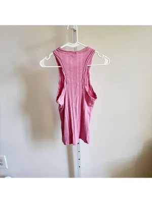 Anthropologie Pilcro NWOT Women's Pink Racer Tank Top Size S thumbnail 7