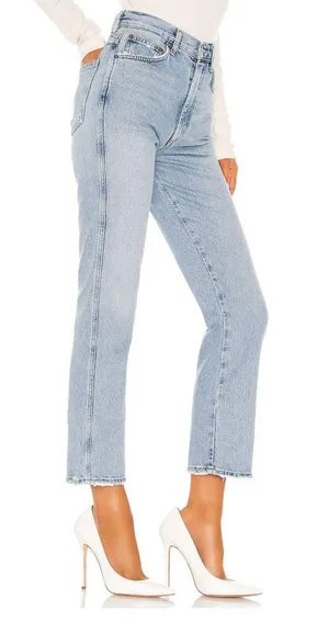 AGOLDE Pinch Waist High Rise Kick in Riptide thumbnail 2