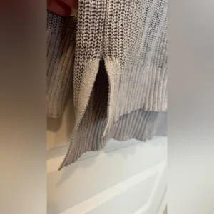 American Eagle Outfitters Light Gray Knit Pullover thumbnail 3
